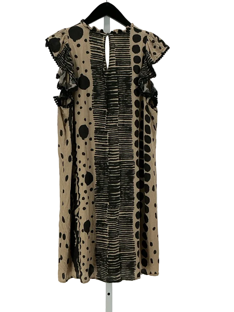 THML Size L Black & Tan Dress