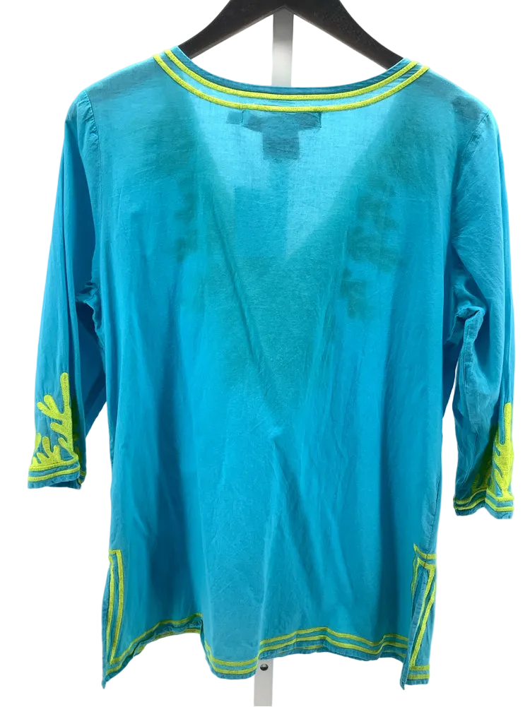 Gretchen Scott Size S Blue & Green Shirt