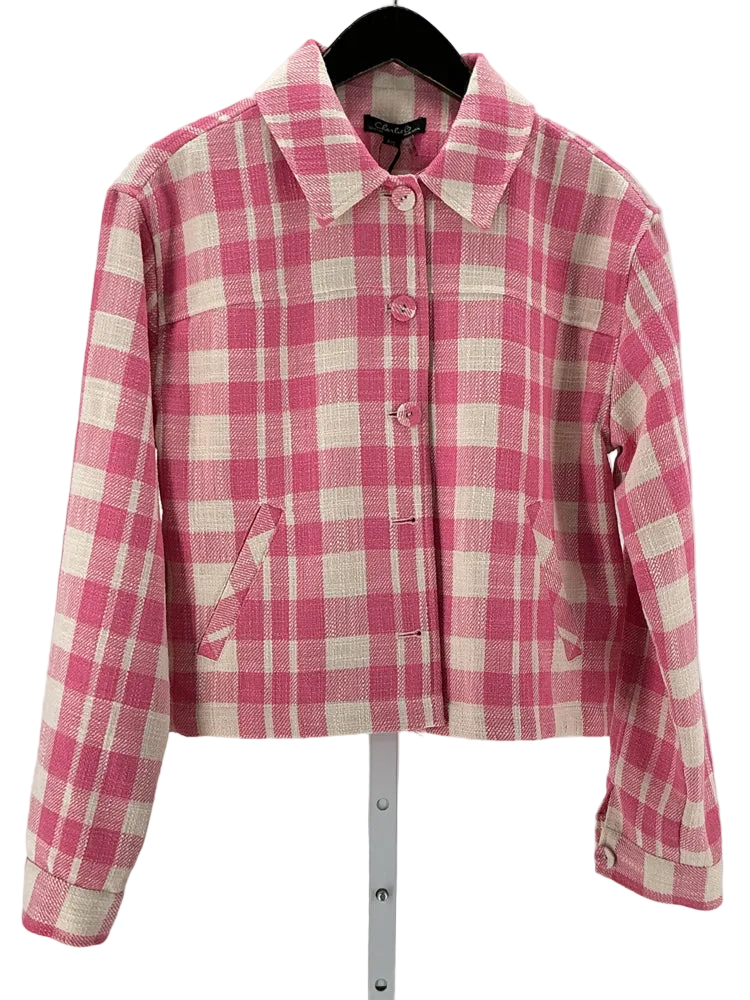 Charlie B Size S Pink & White Jacket