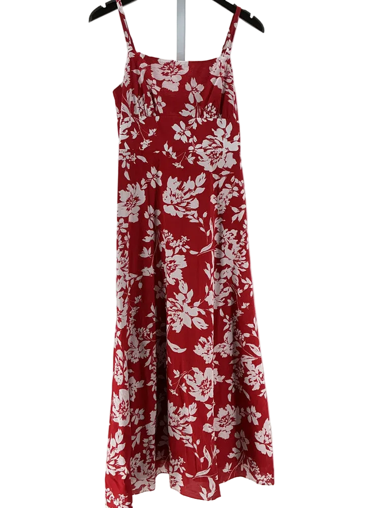 Madewell Size 6 Red & White Dress