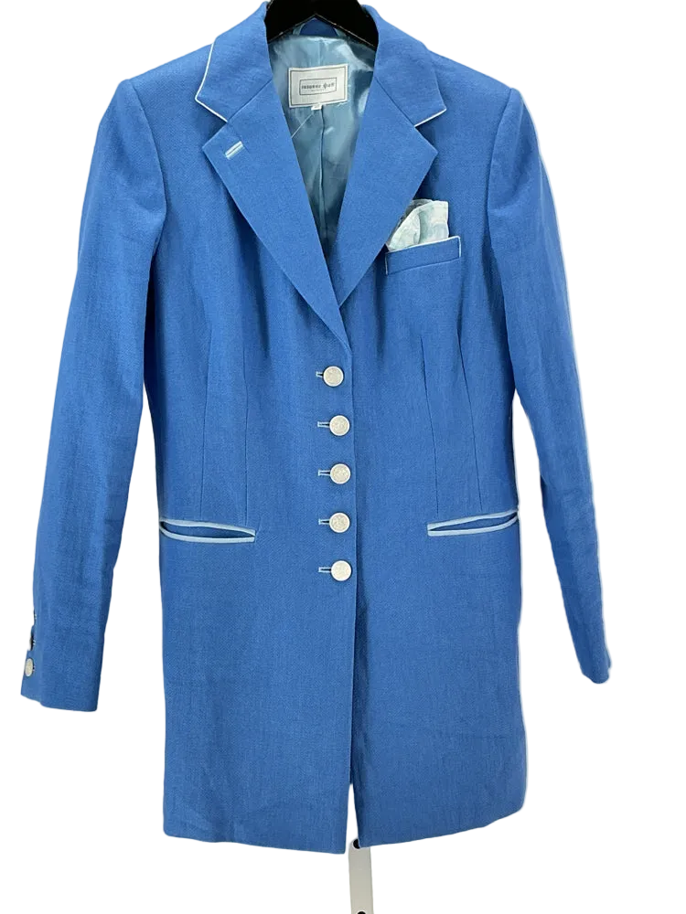 Susanne Spatt Size 10 Blue & White Blazer