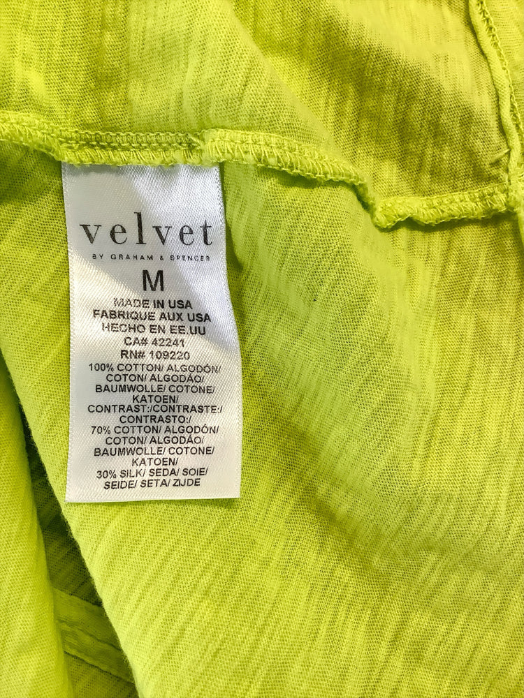 Velvet by Graham Spencer Size M Yellow Shirt
