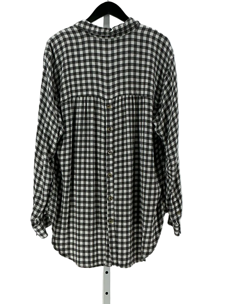 by anthropologie Size XL Gray & White Shirt