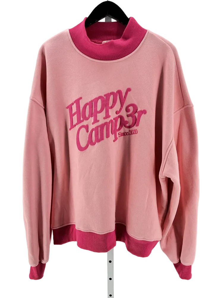 Happy Camp3r Size XL Pink Sweatshirt