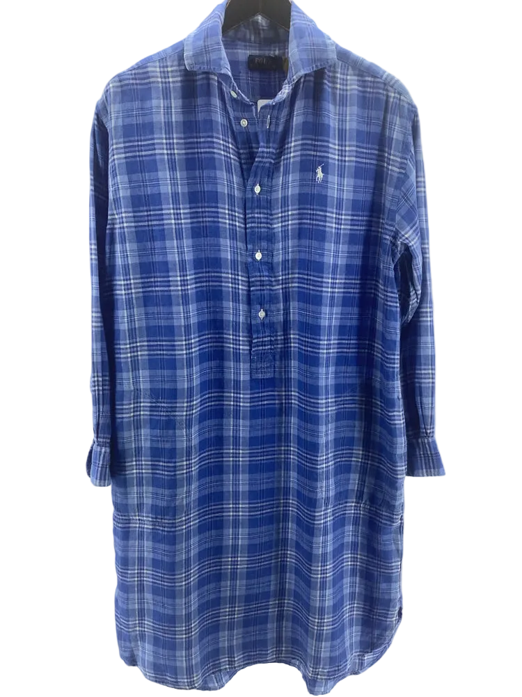 Polo Ralph Lauren Size 8 Blue & White Dress