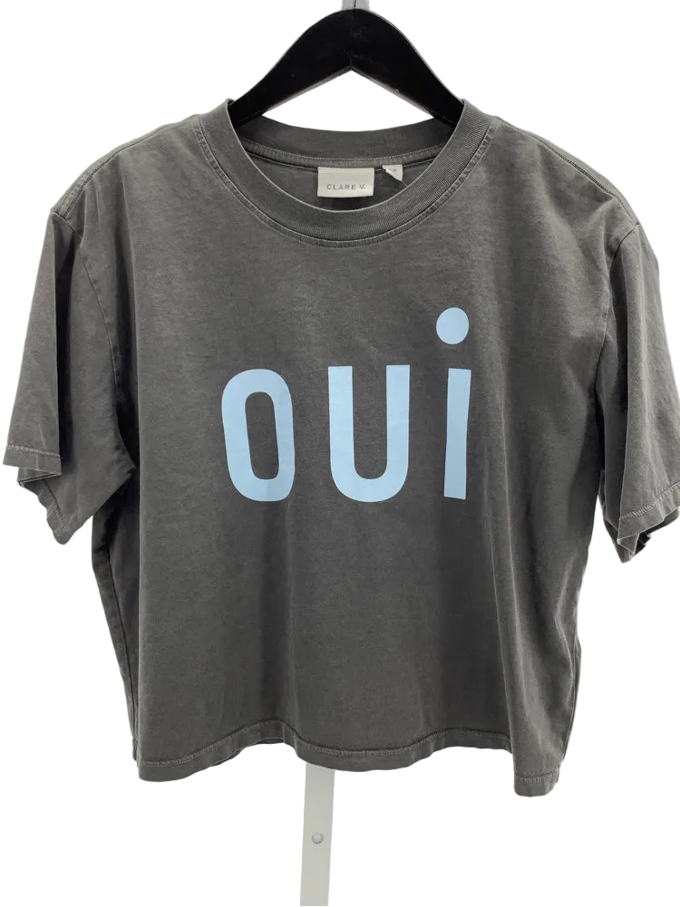 Clare V. Size S Gray & Blue Shirt