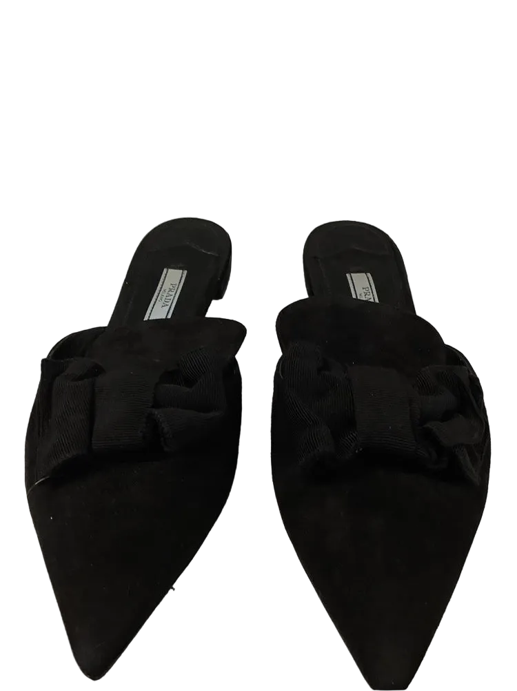 Prada Shoe Size 7.5 Black Mules