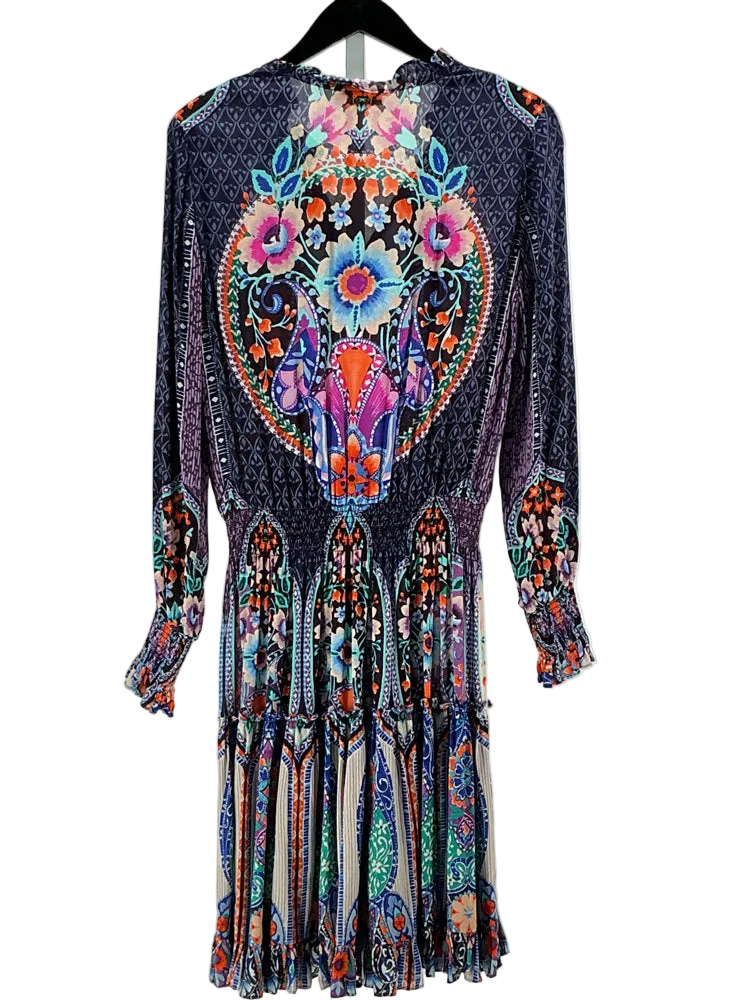 Johnny Was Size S Navy multi Dress
