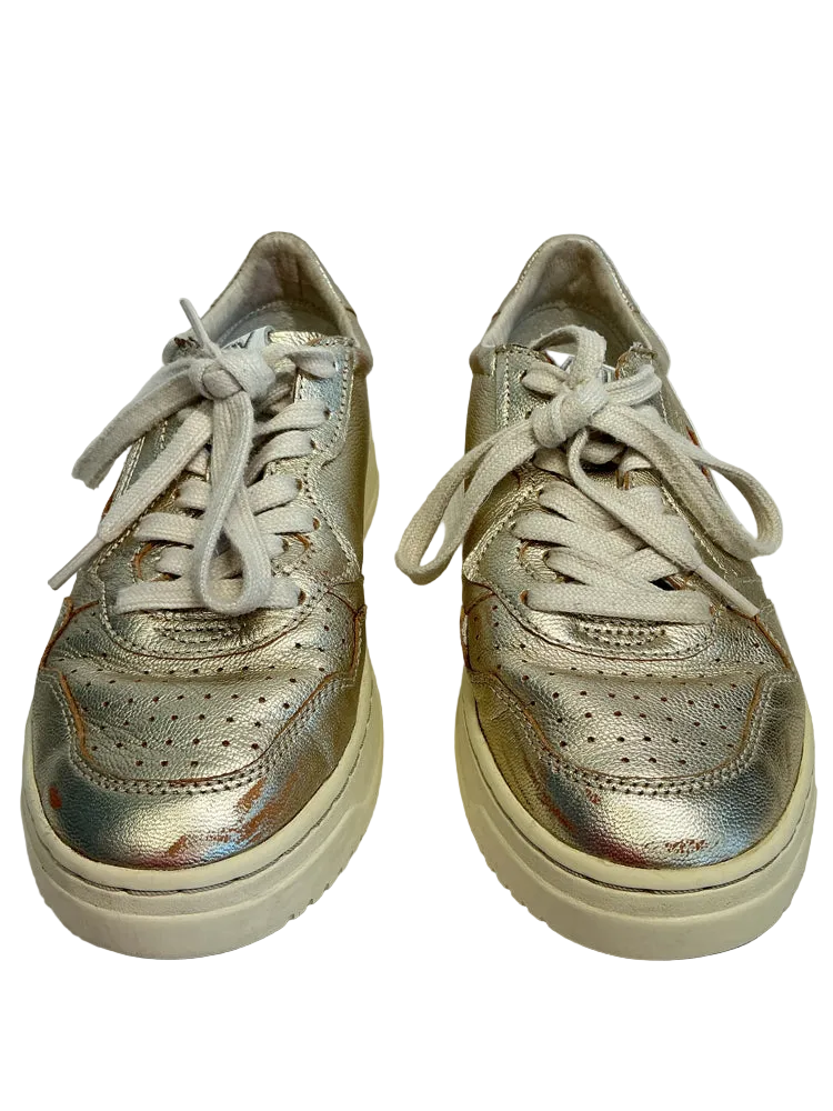 Autry Shoe Size 8 Gold Sneakers