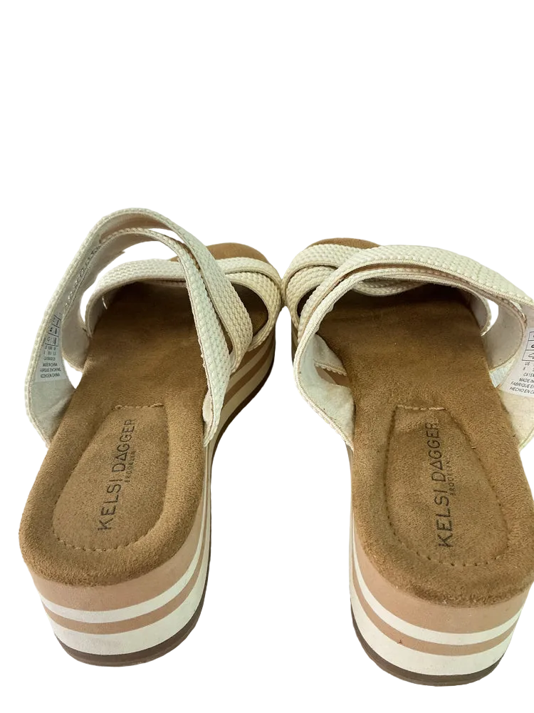 Kelsi Dagger Shoe Size 8 Cream Sandals