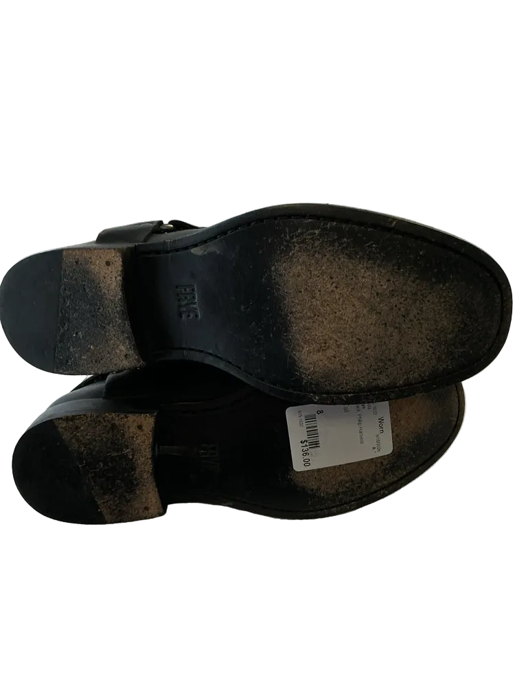 Frye Shoe Size 8 Black Phillip Harness Boots
