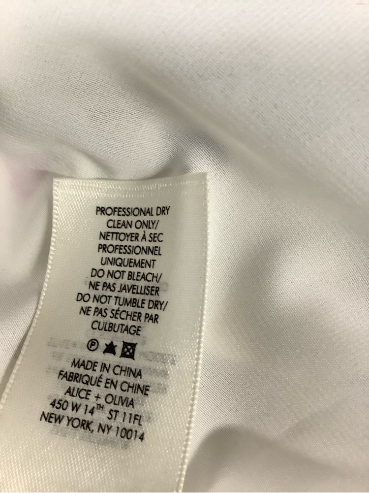 Alice & Olivia Size 6 White multi Clarine Dress