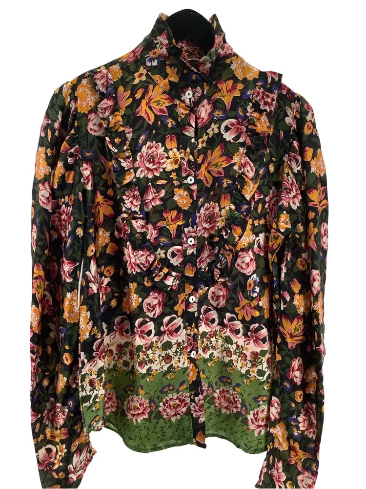 Mille Resort & Travel Size M Black multi Shirt