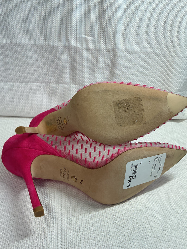 Stuart Weitzman Shoe Size 7 Pink Tasha 100 Heels