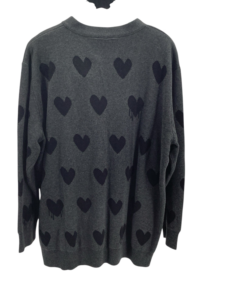 Kerri Rosenthal Size XXL Gray & Black Cardigan