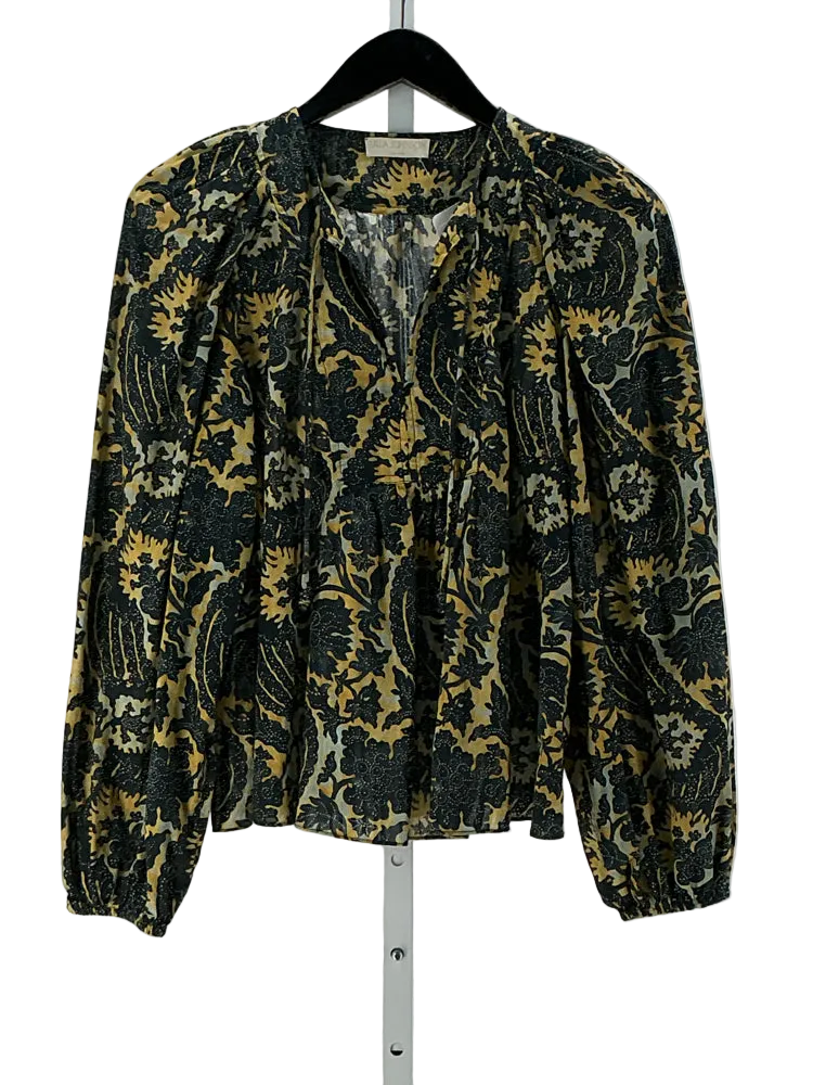 Ulla johnson Size 4 Navy multi Brea Shirt