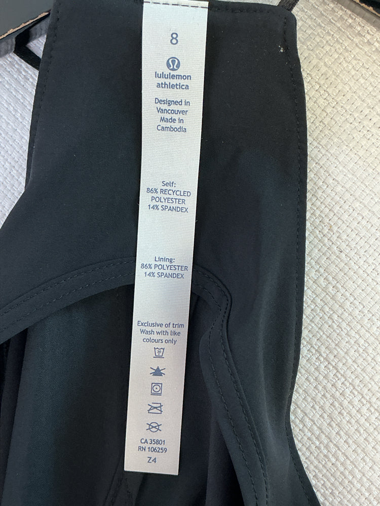 lululemon Size 8 Black Dress