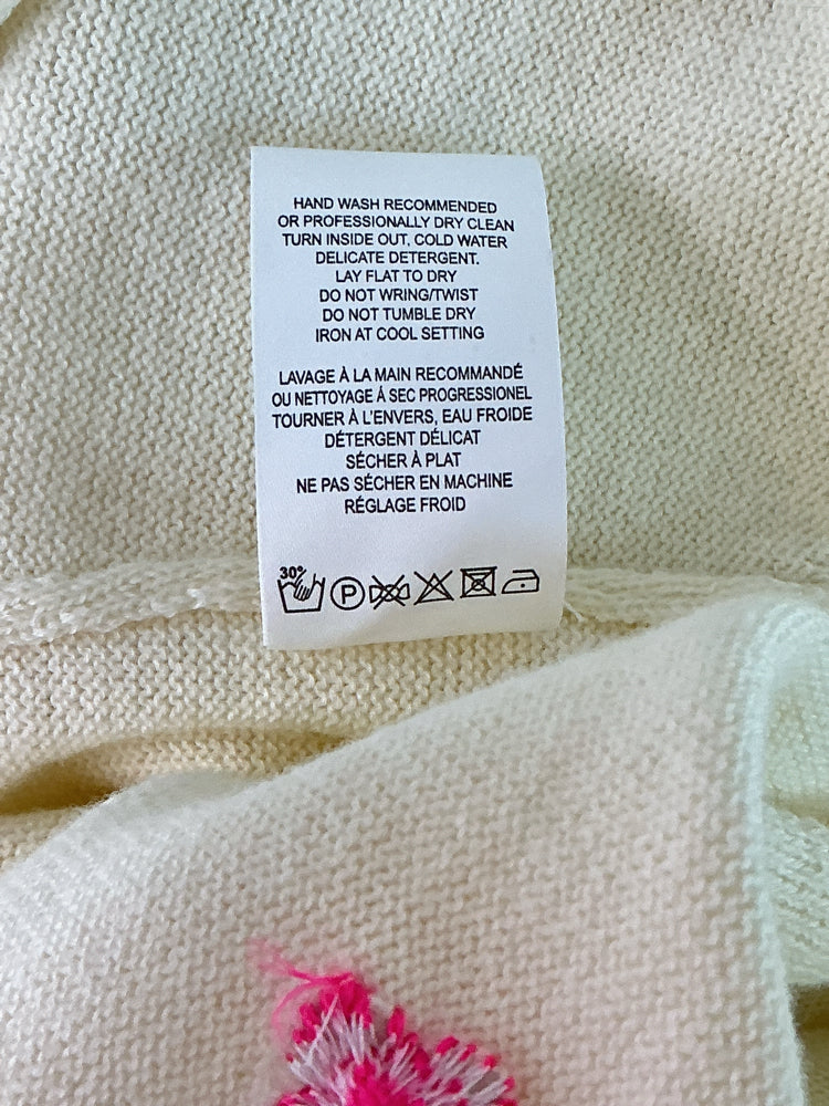 Kerri Rosenthal Size M Cream Lucky Charm Sweater