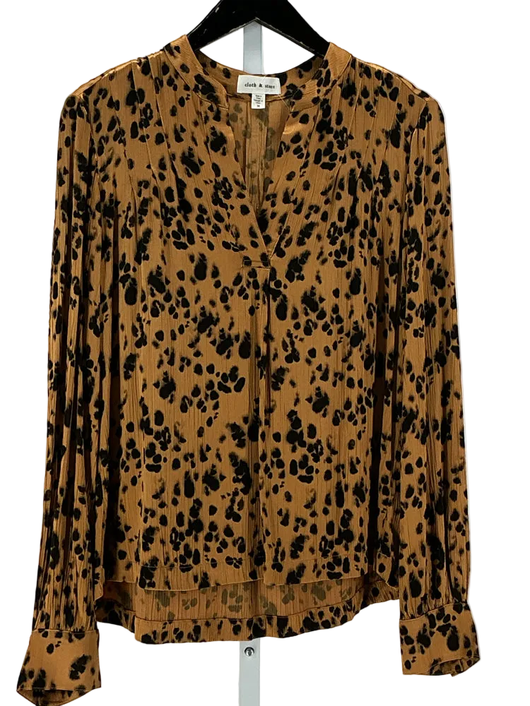 Cloth & Stone Size M Tan & Black Shirt