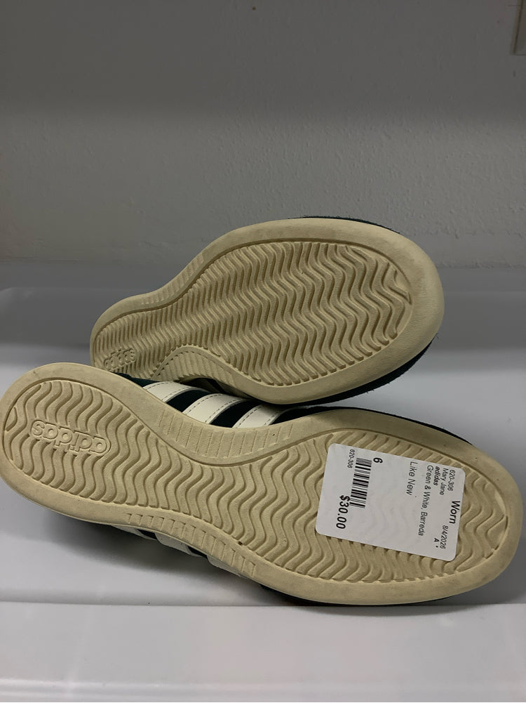 adidas Shoe Size 6 Green & White Barreda Mary Jane