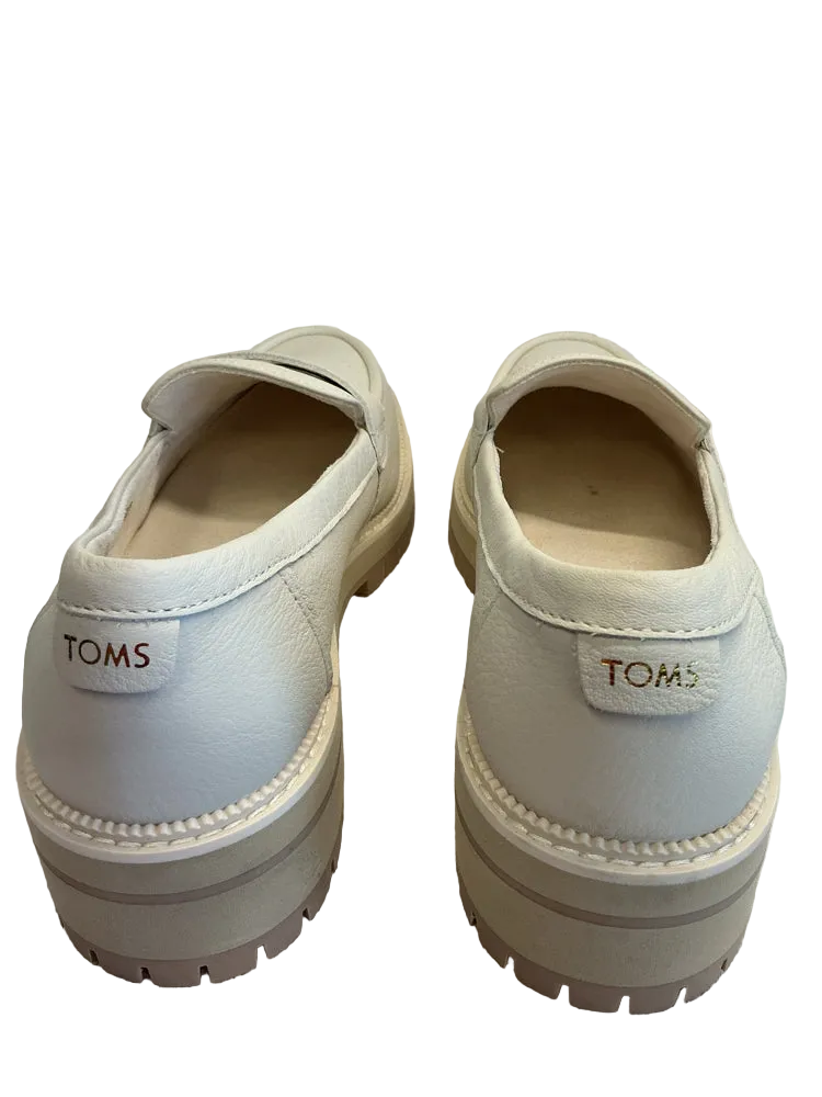 Toms Shoe Size 10 Cream Loafers