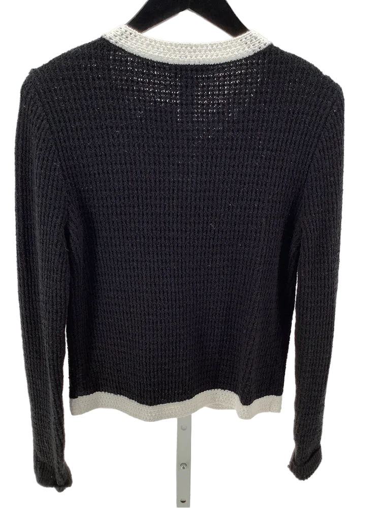 Ann Taylor Size XS Black & White Sweater