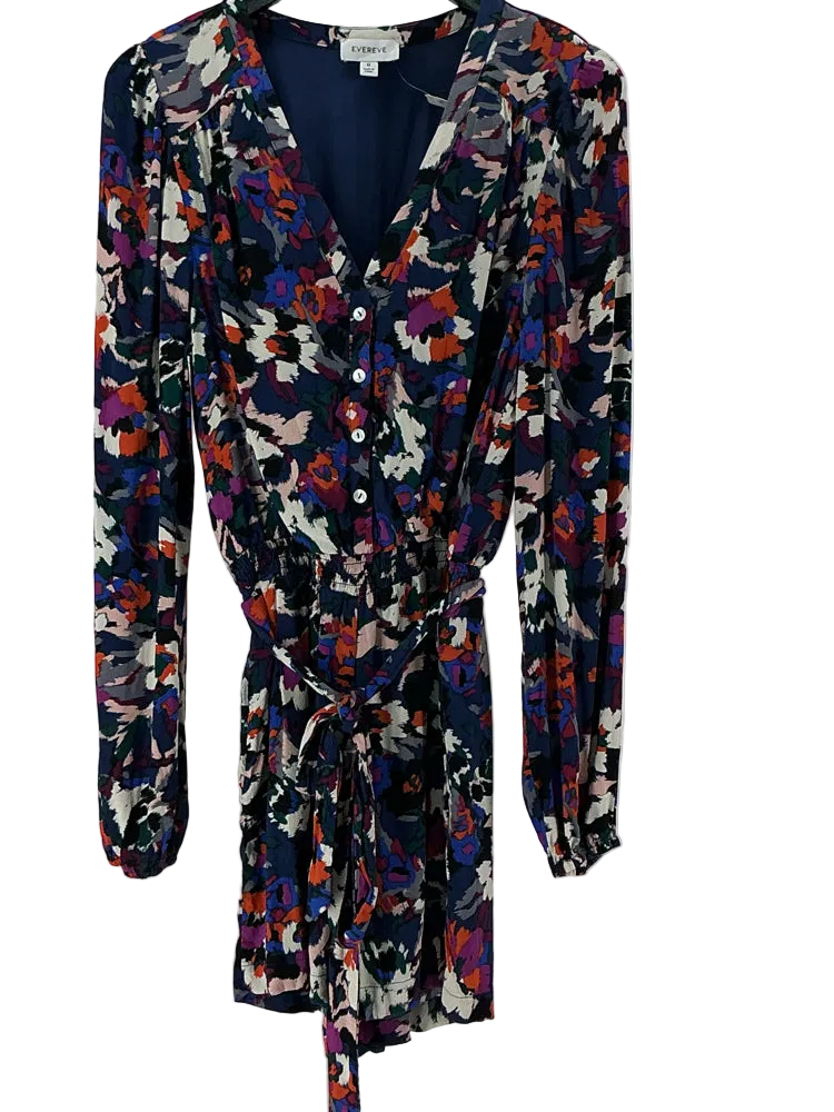 Evereve Size M Navy multi Romper
