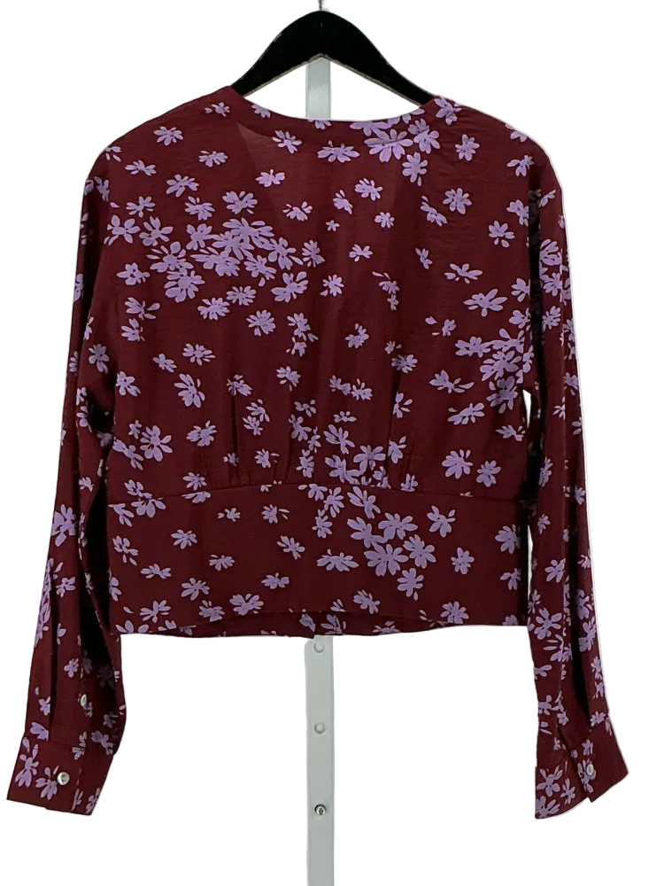 Madewell Size M Burgundy & Purple Shirt