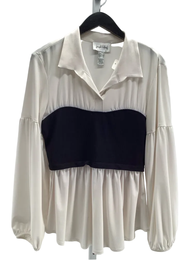 Joseph Ribkoff Size 8 White & black Shirt