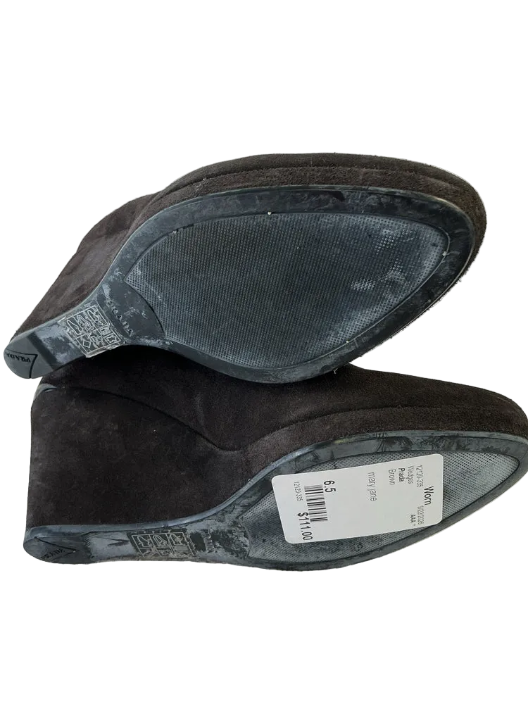 Prada Shoe Size 6.5 Brown Wedges