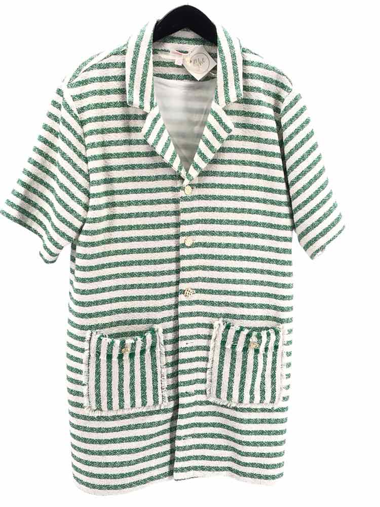 Love Wednesday Size L Green & White Dress