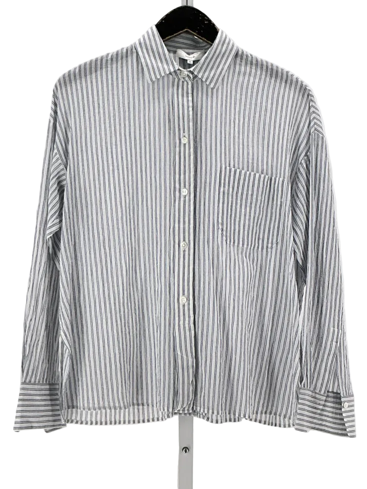 Vince Size XS Blue & White Shirt