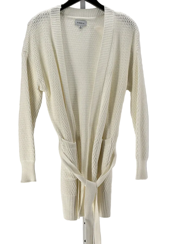 Evereve Size XS White Cardigan