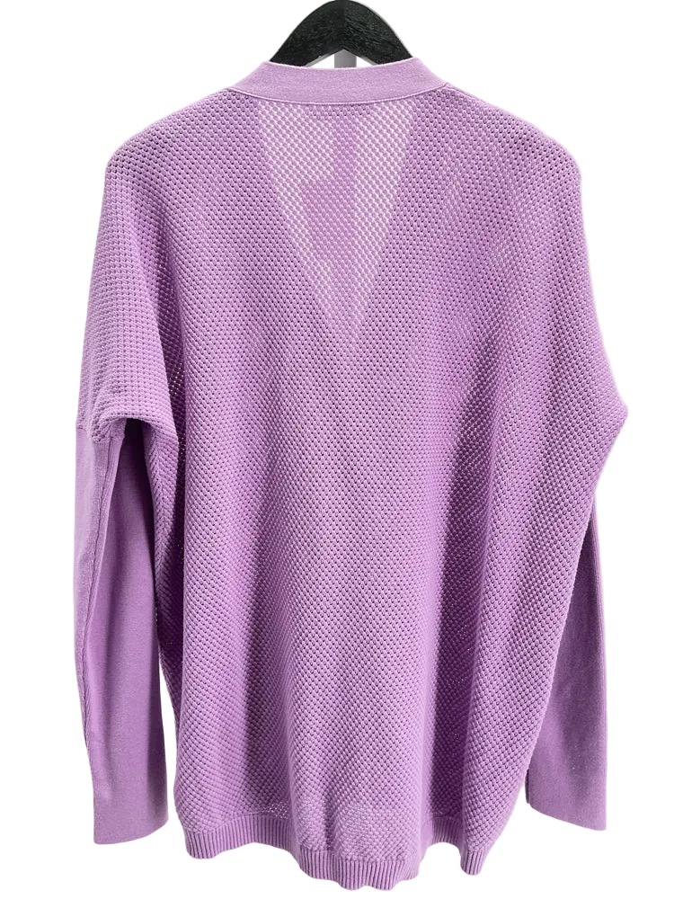 kokun Size XL Lavender Boyfriend Cardigan