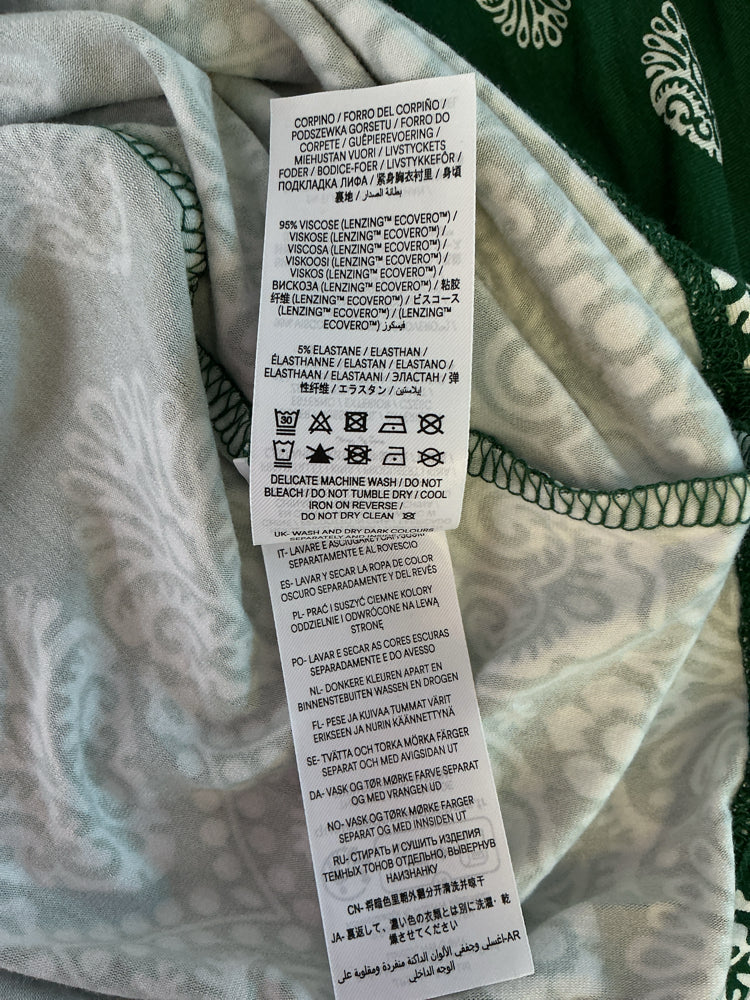 Boden Size 4P Green & White Ophelia Dress