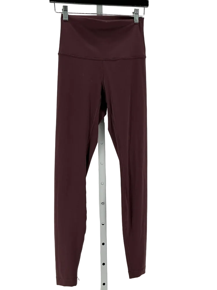 lululemon Size 6 Burgundy Leggings