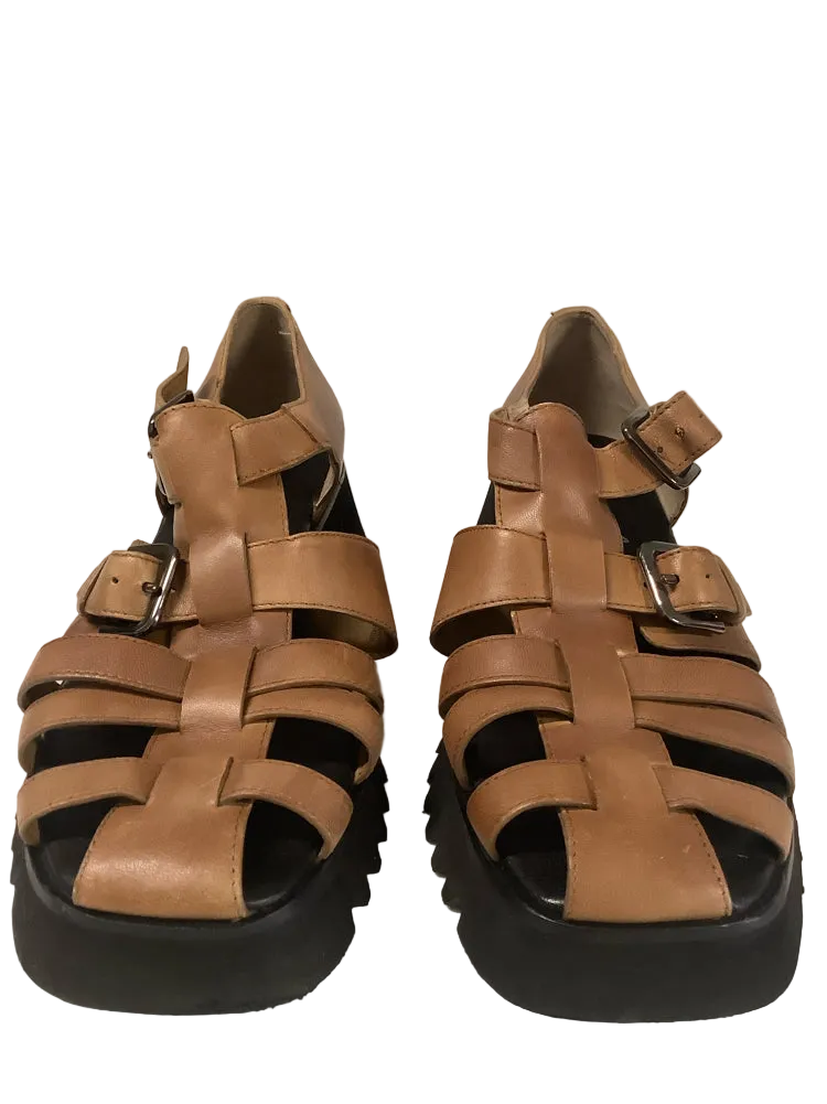 Free People Shoe Size 8 Brown Janis Fisherman Sandals