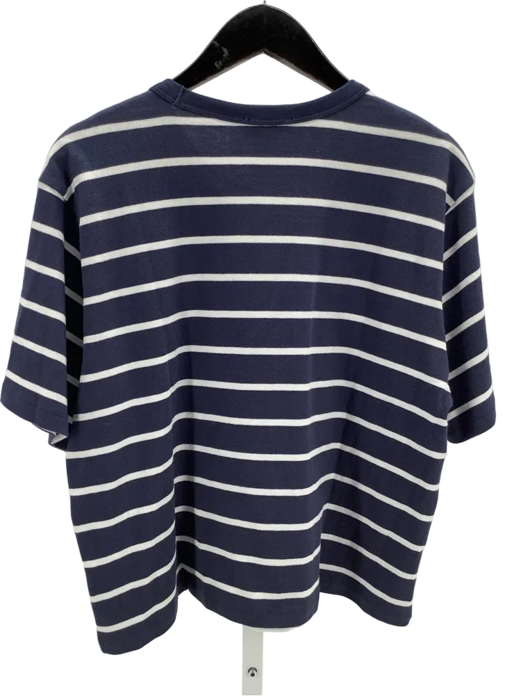 AYR Size L Navy & white The Practice Tee Shirt