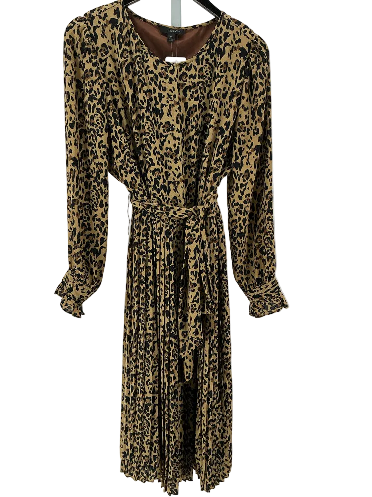 Jcrew Size 14 Brown & Black Dress