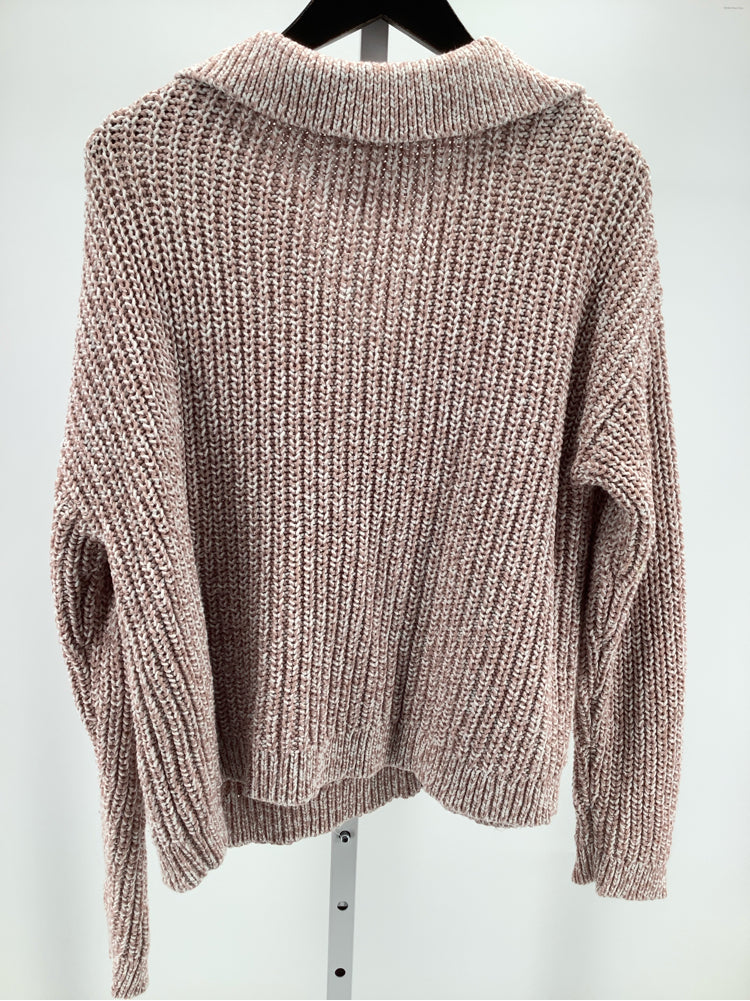 Haven Size M Pink & White Sweater