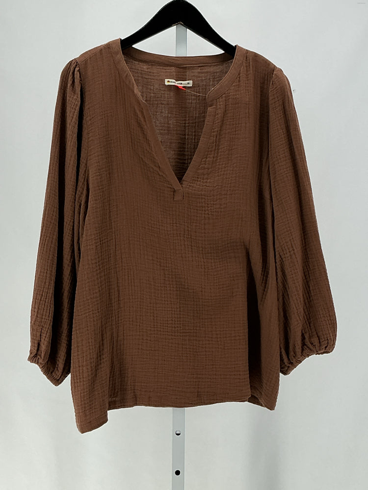 Marine Layer Size XL Brown Shirt