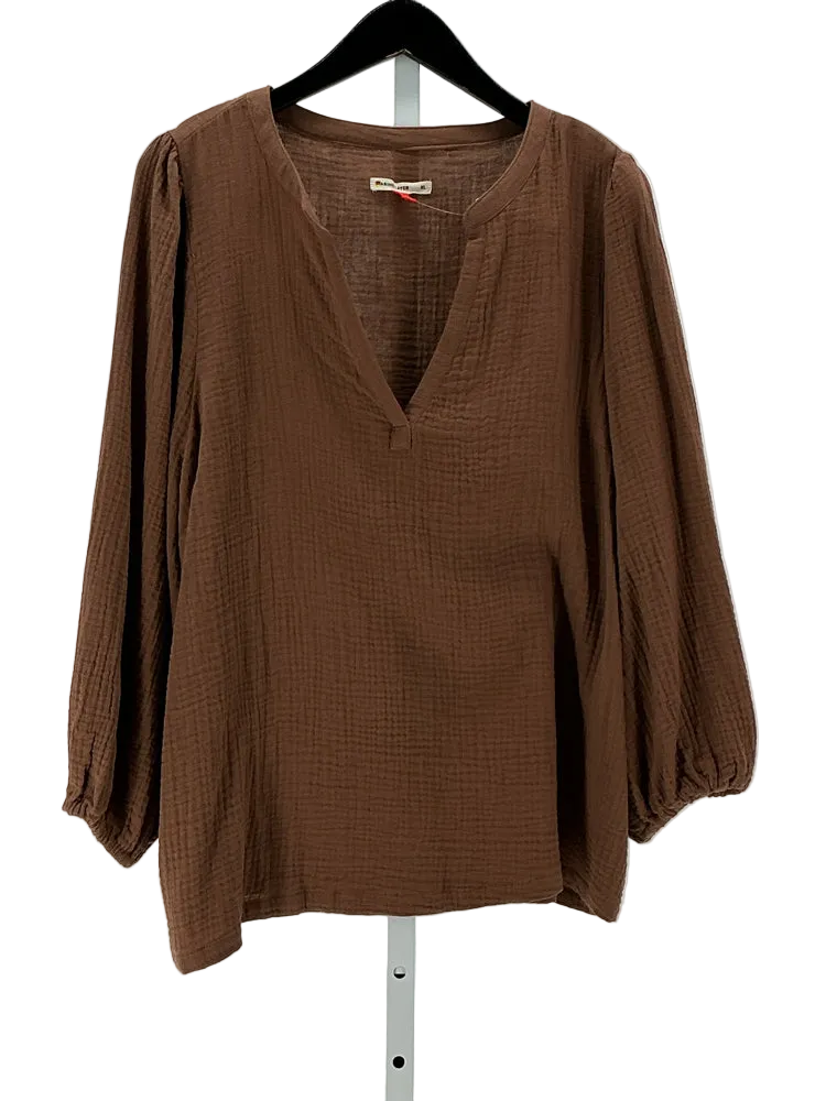 Marine Layer Size XL Brown Shirt