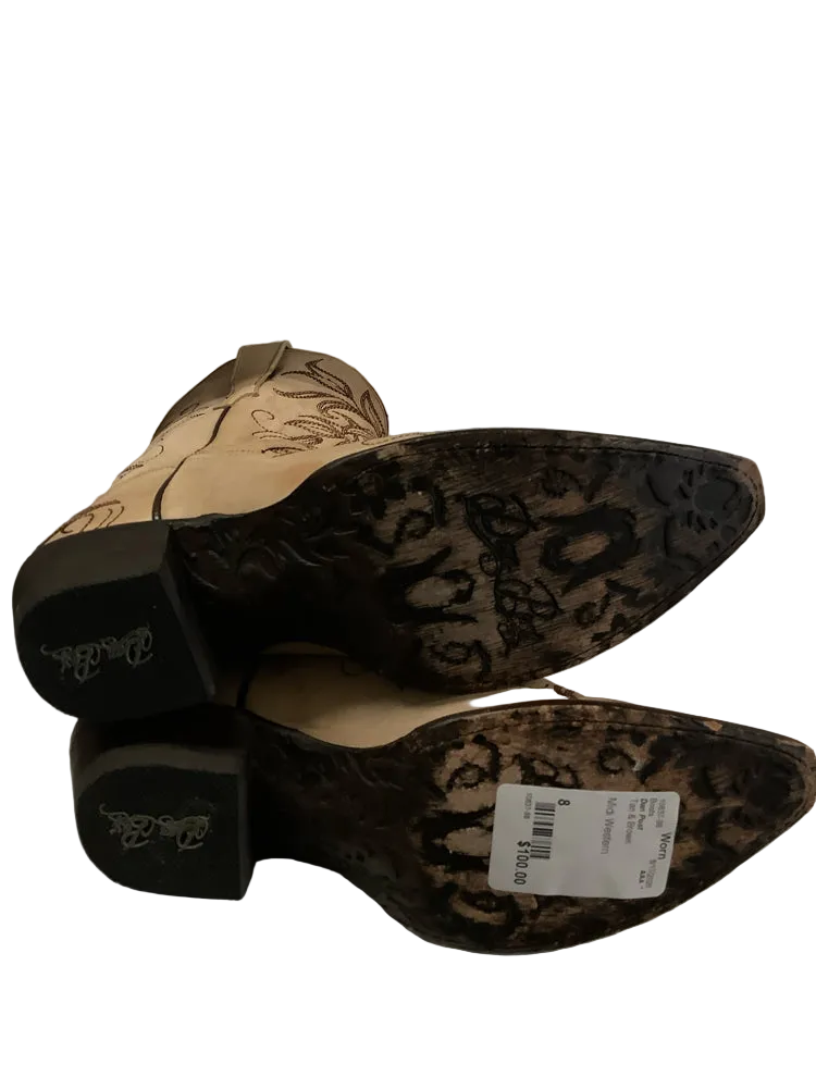 Dan Post Shoe Size 8 Tan & Brown Boots