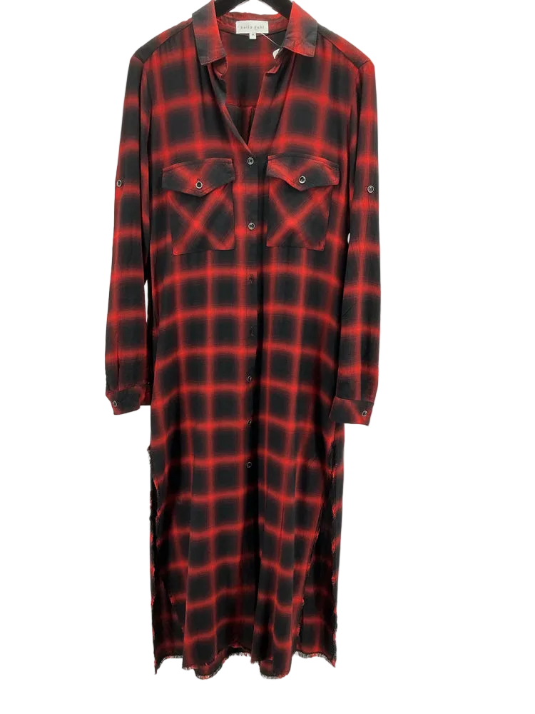 Bella Dahl Size M Red & Black Dress