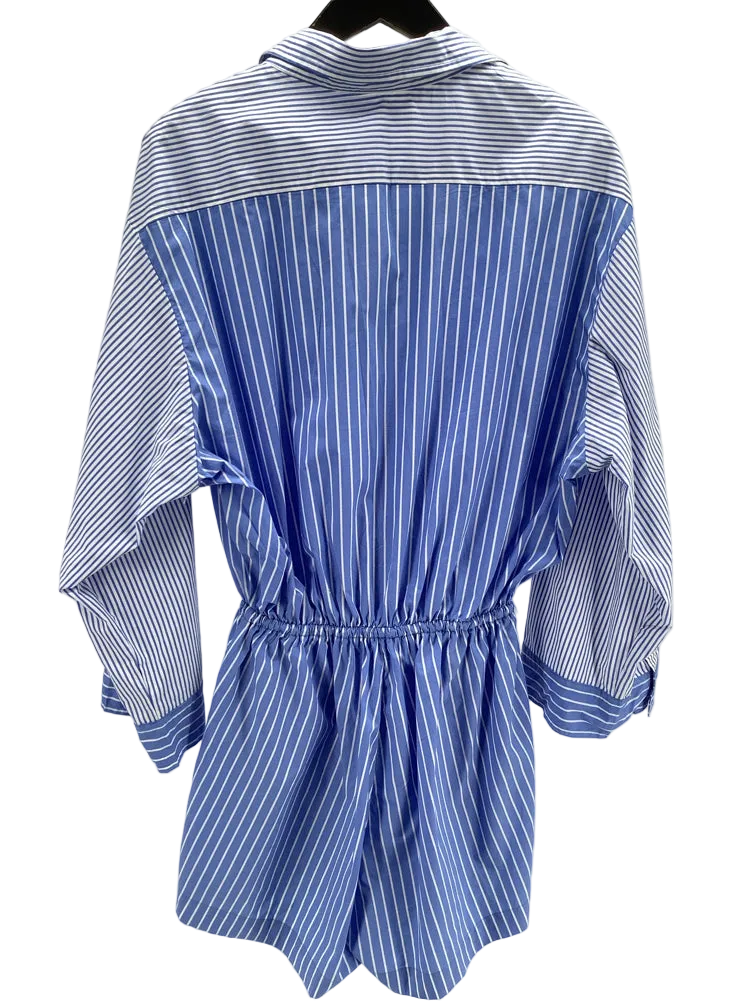 Faithfull the Brand Size 4 Blue & White capaci Romper