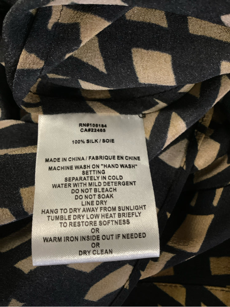 GoSilk Size M Black & Brown Dress