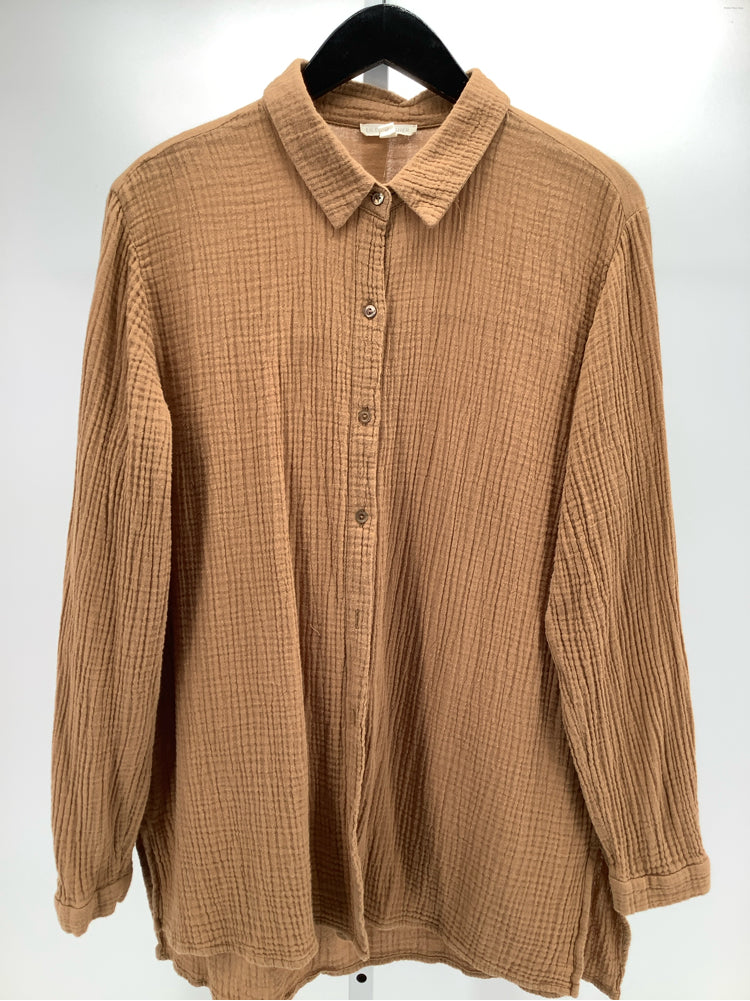 Eileen Fisher Size S Brown Shirt