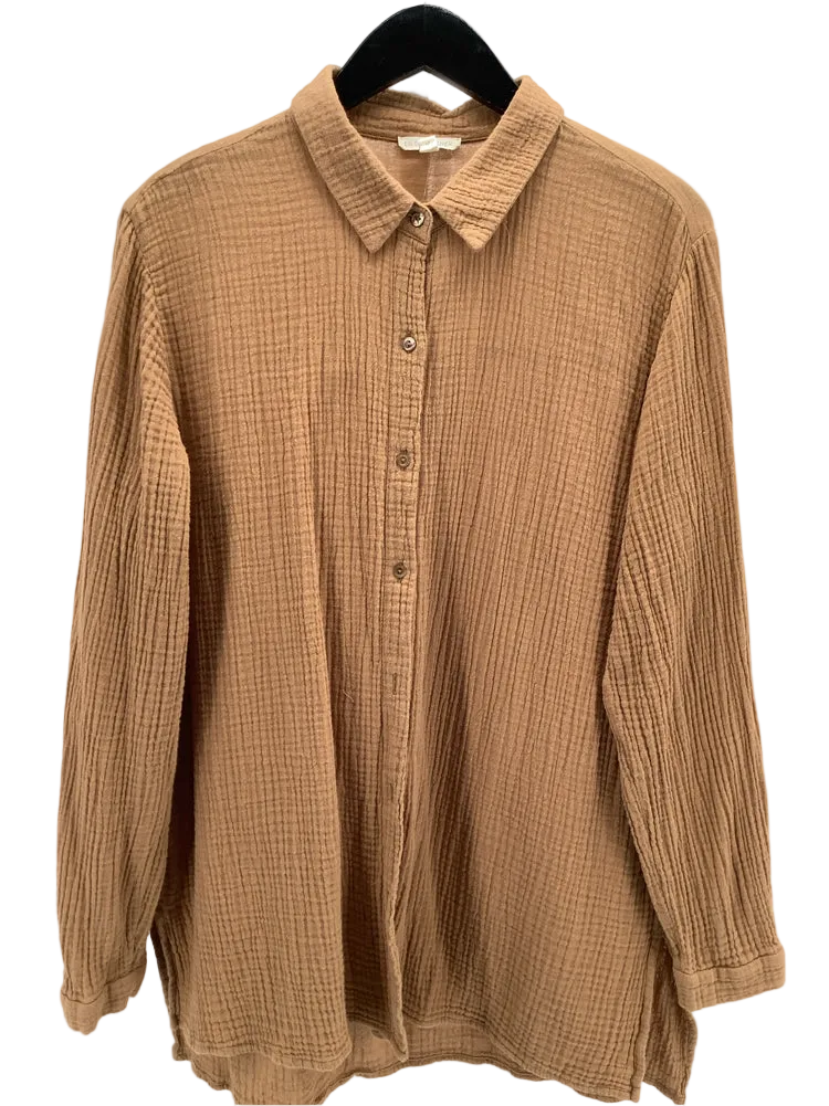 Eileen Fisher Size S Brown Shirt