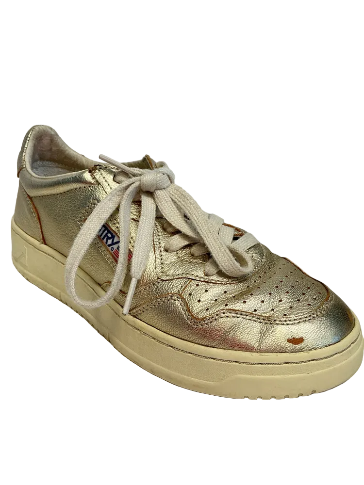 Autry Shoe Size 8 Gold Sneakers