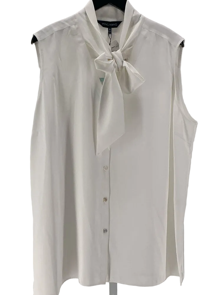 Ming Wang Size 1X White Shirt